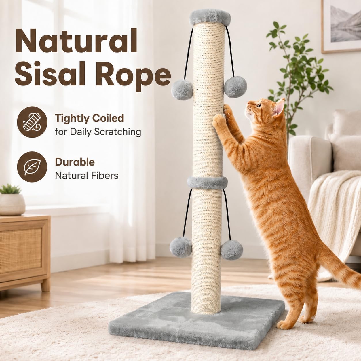Detalle 1 de Dimaka 74cm tall cat scratching post
