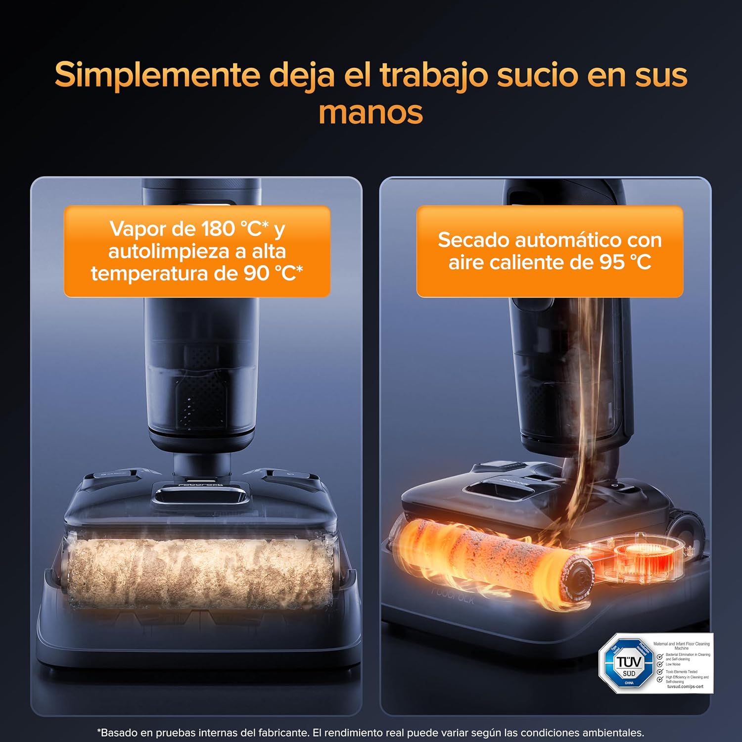 Detalle 2 de roborock F25 Ultra aspiradora a vapor 180°