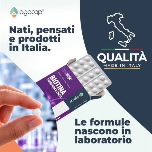 Thumbnail 7 de Agocap Cherabiotin, integratore per capelli con biotina, cheratina e zinco