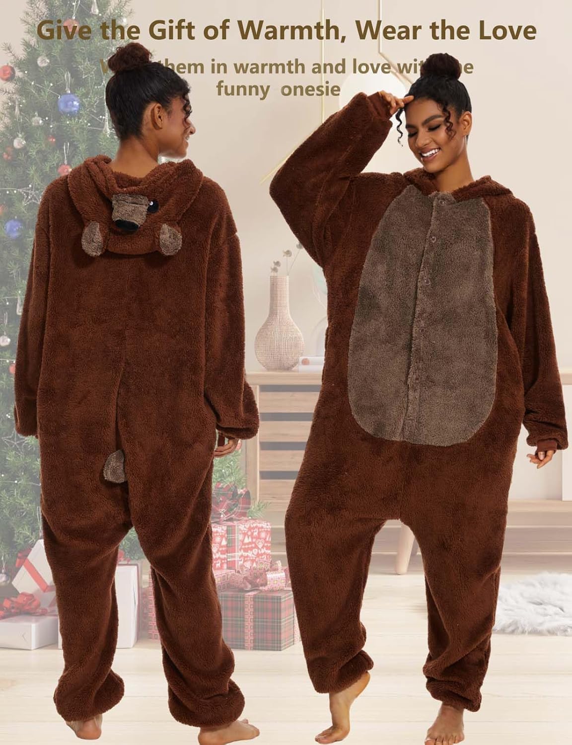Thumbnail 1 de chuangminghangqi tuta invernale in pile/“peluche” gigante con cappuccio: pigiama unisex animale