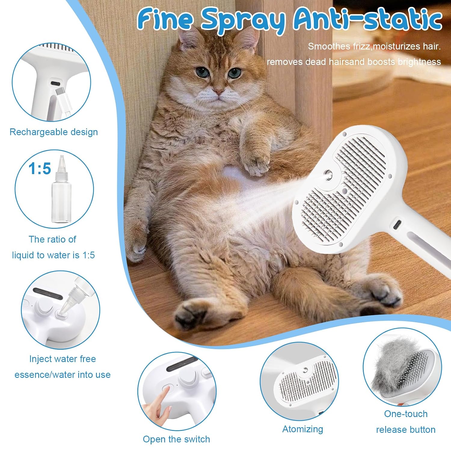 Thumbnail 6 de Pet Cool-Mist Grooming Brush 120 mL
