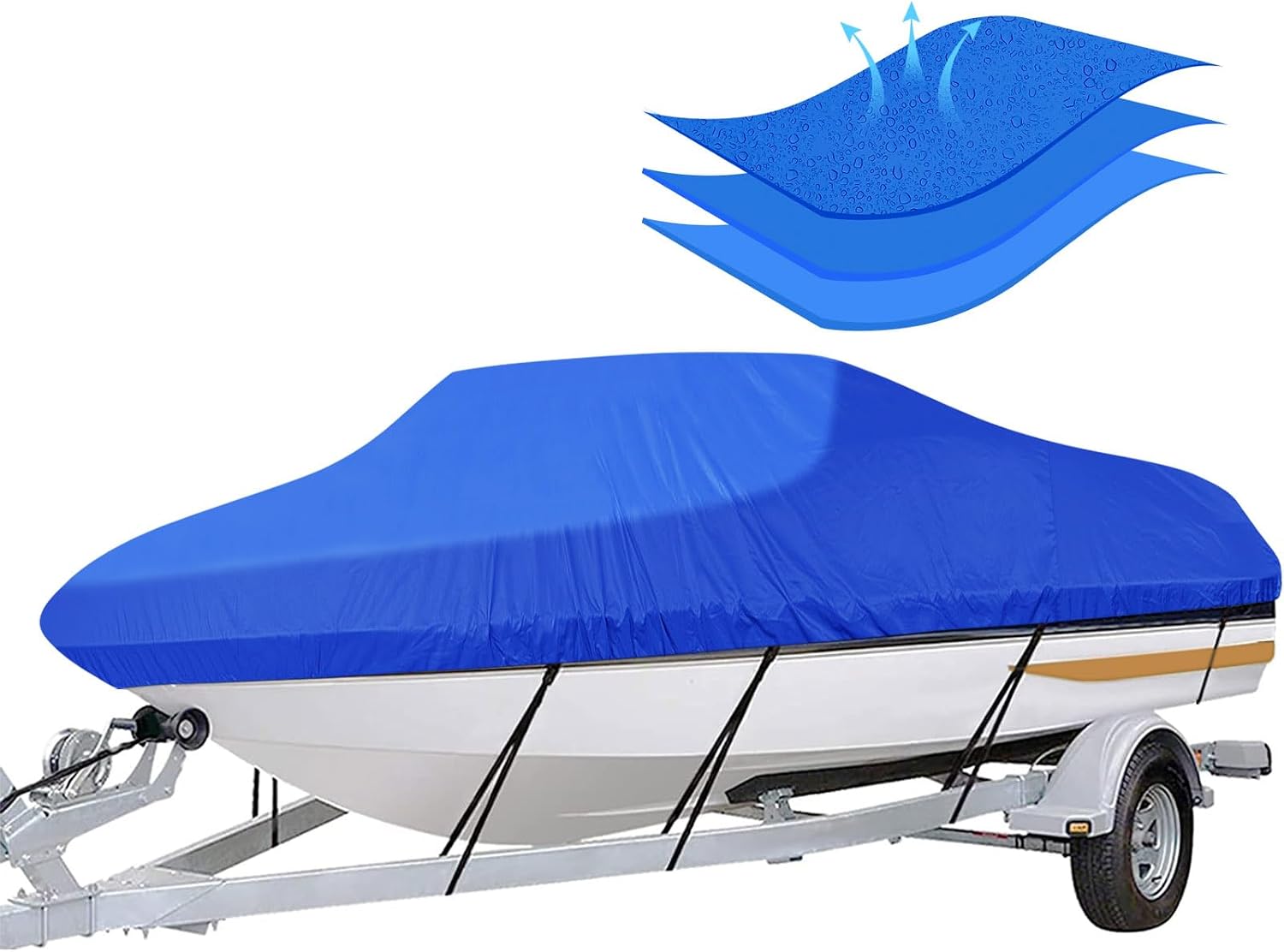 iCOVER Universal Trailerable Boat Cover 18.5 ft