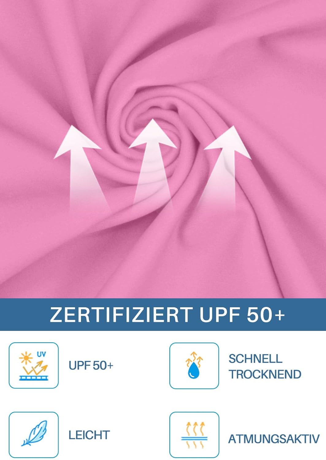 Detalle de BesserBay Mädchen UV Shirt UPF 50+ Raglanärmel mit Rüschensaum (Größen 110–160)