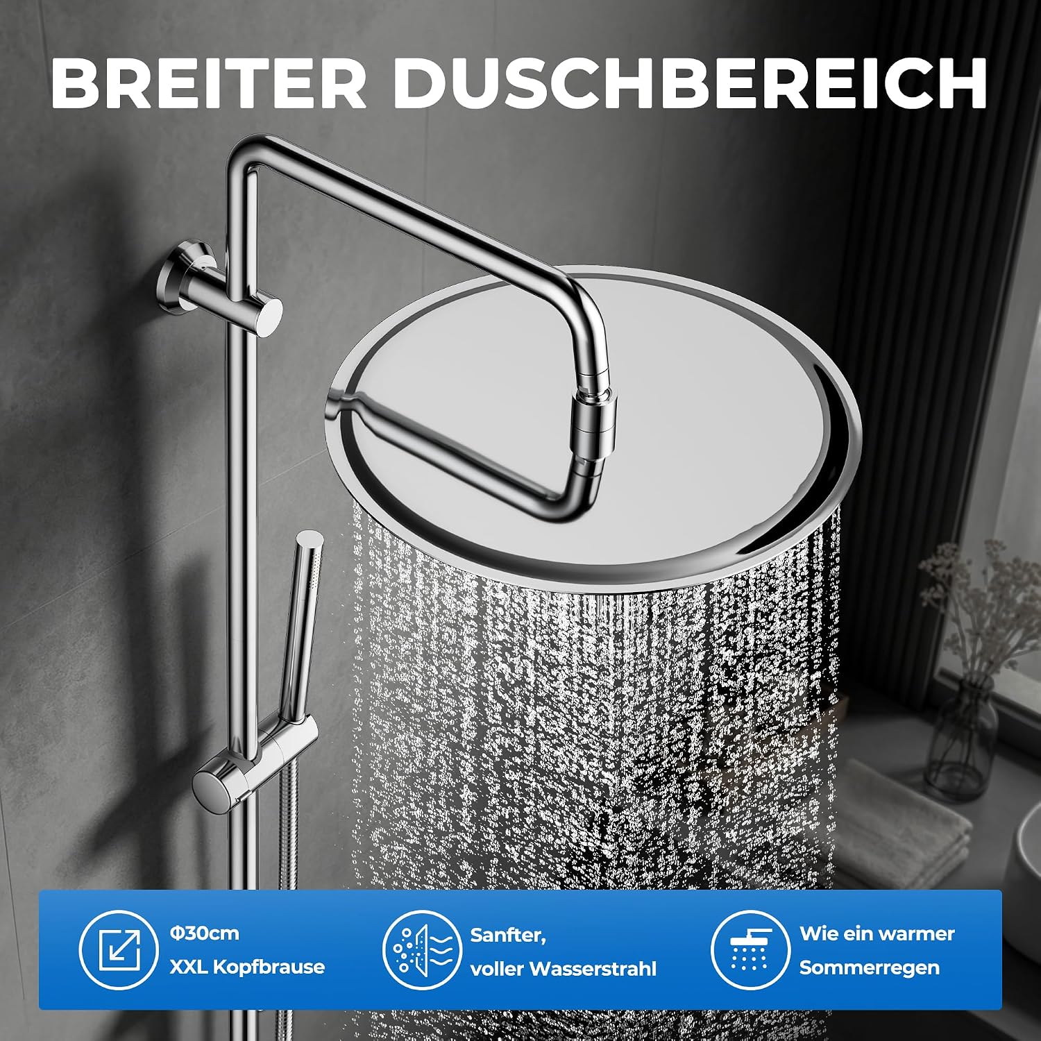 Detalle 2 de Görbach Colonna Doccia Acciaio Inox 92 cm
