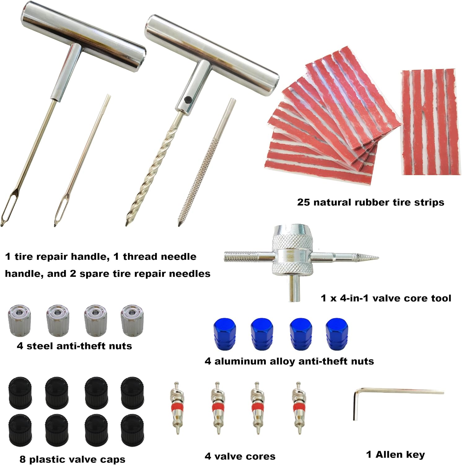 Detalle 2 de 52pcs tyre Repair kit for car 25 plugs