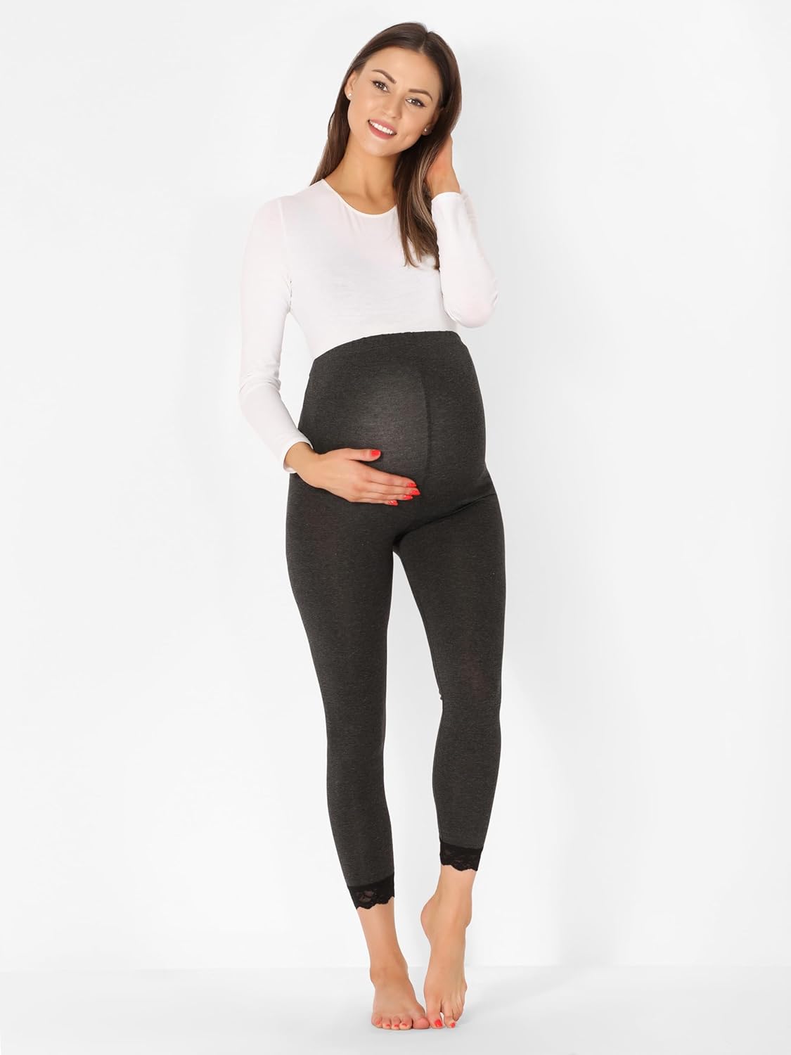 Thumbnail 2 de Be Mammy Legging 7/8 Grossesse Maternité – Legging de grossesse en viscose pour sport et quotidien
