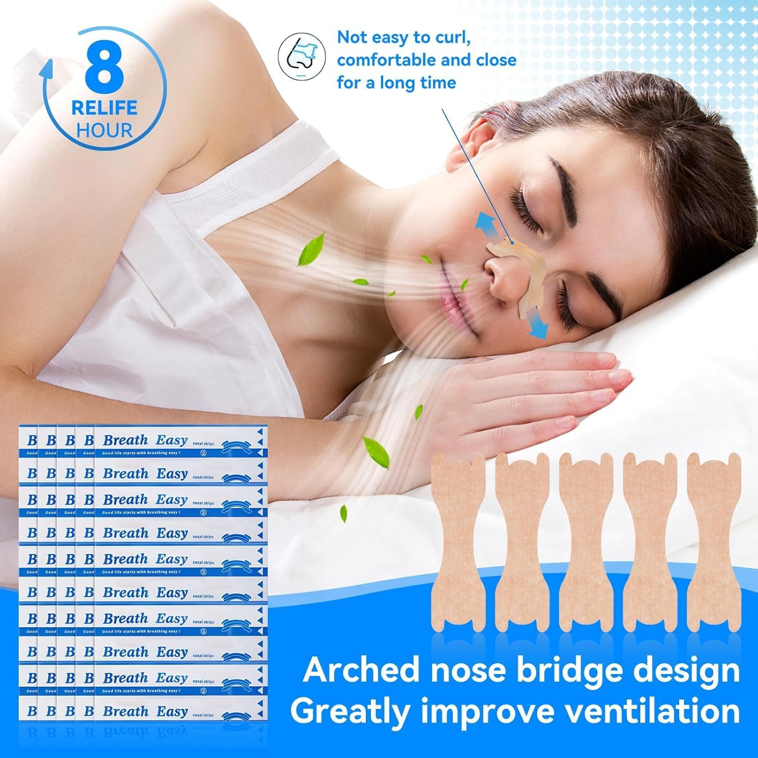 Thumbnail 4 de Nasenpflaster Nasal Strips für besseres Atmen – 60er Pack Schnarchstopper von (Hersteller nicht angegeben)