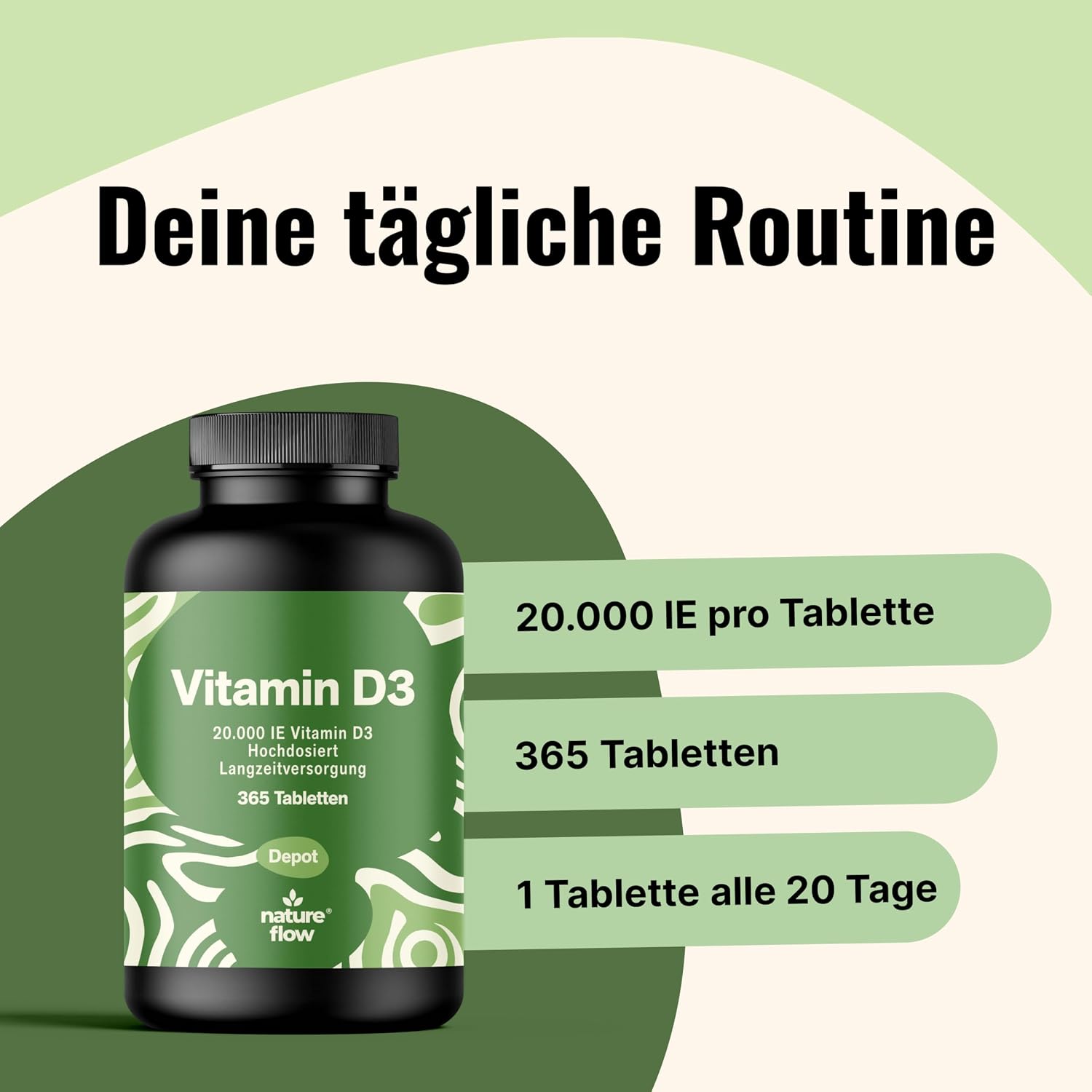 Detalle de Vitamin D3 20000 IE 365 Tabletten