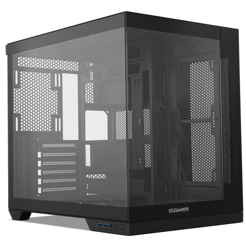 Detalle de NOX Hummer ASTRA NEO Semitorre ATX doble cristal USB-C Negra 🖥
