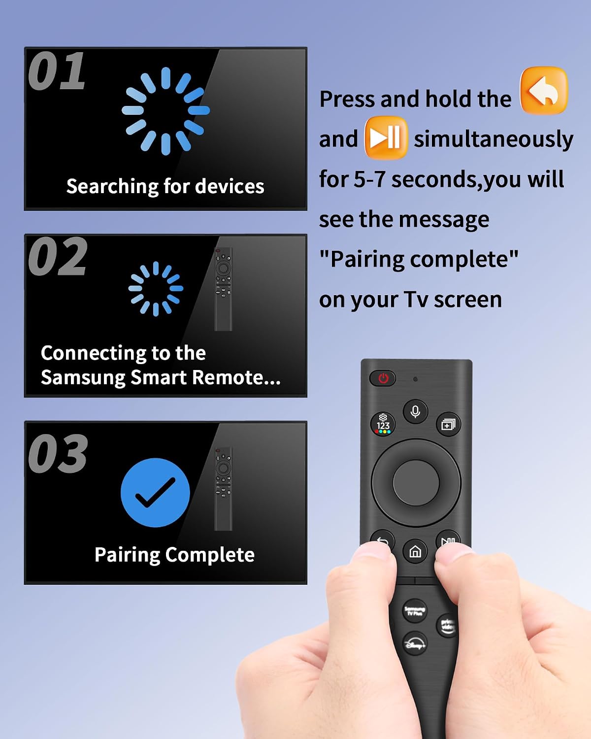 Detalle de Suoxiom B-BN59-01385A zonne-afstandsbediening voor Samsung Smart TV met Bluetooth