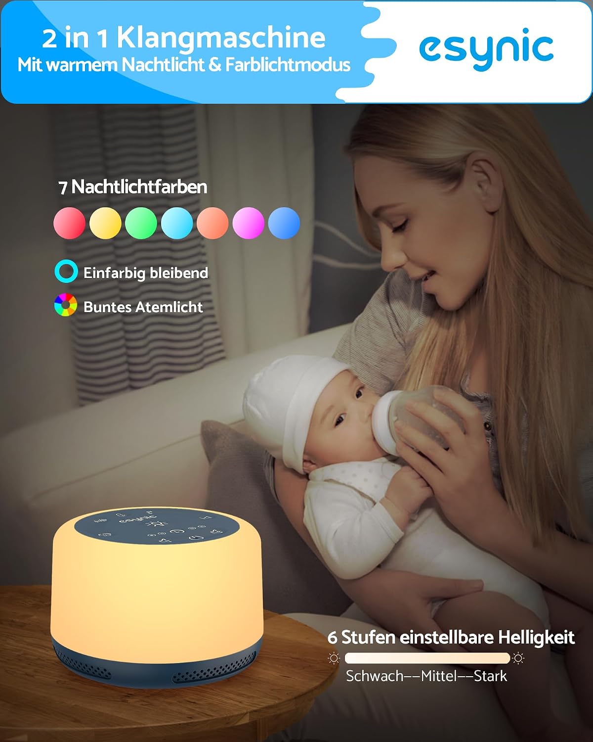 Thumbnail 4 de eSynic White Noise Machine mit 30 Klängen