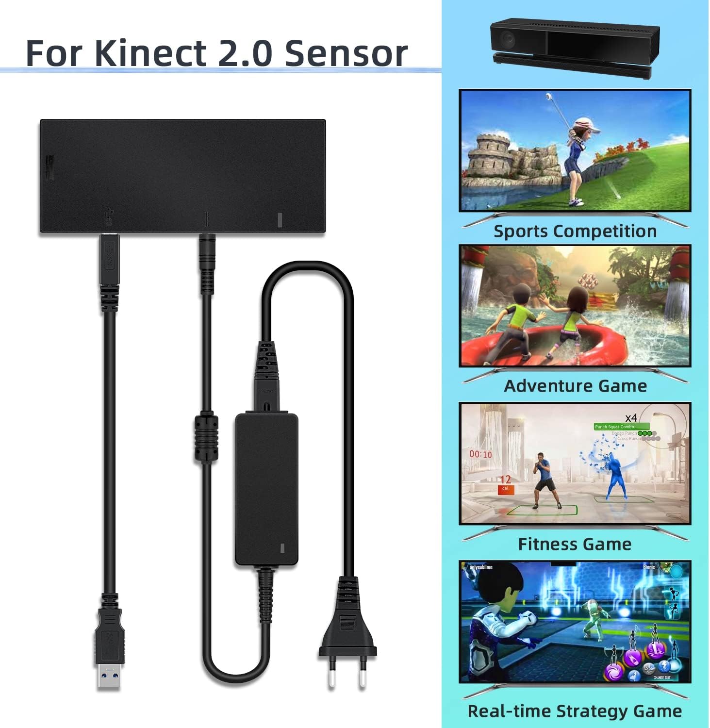Detalle de Mcbazel Kinect Adapter für Kinect 2.0 Sensor