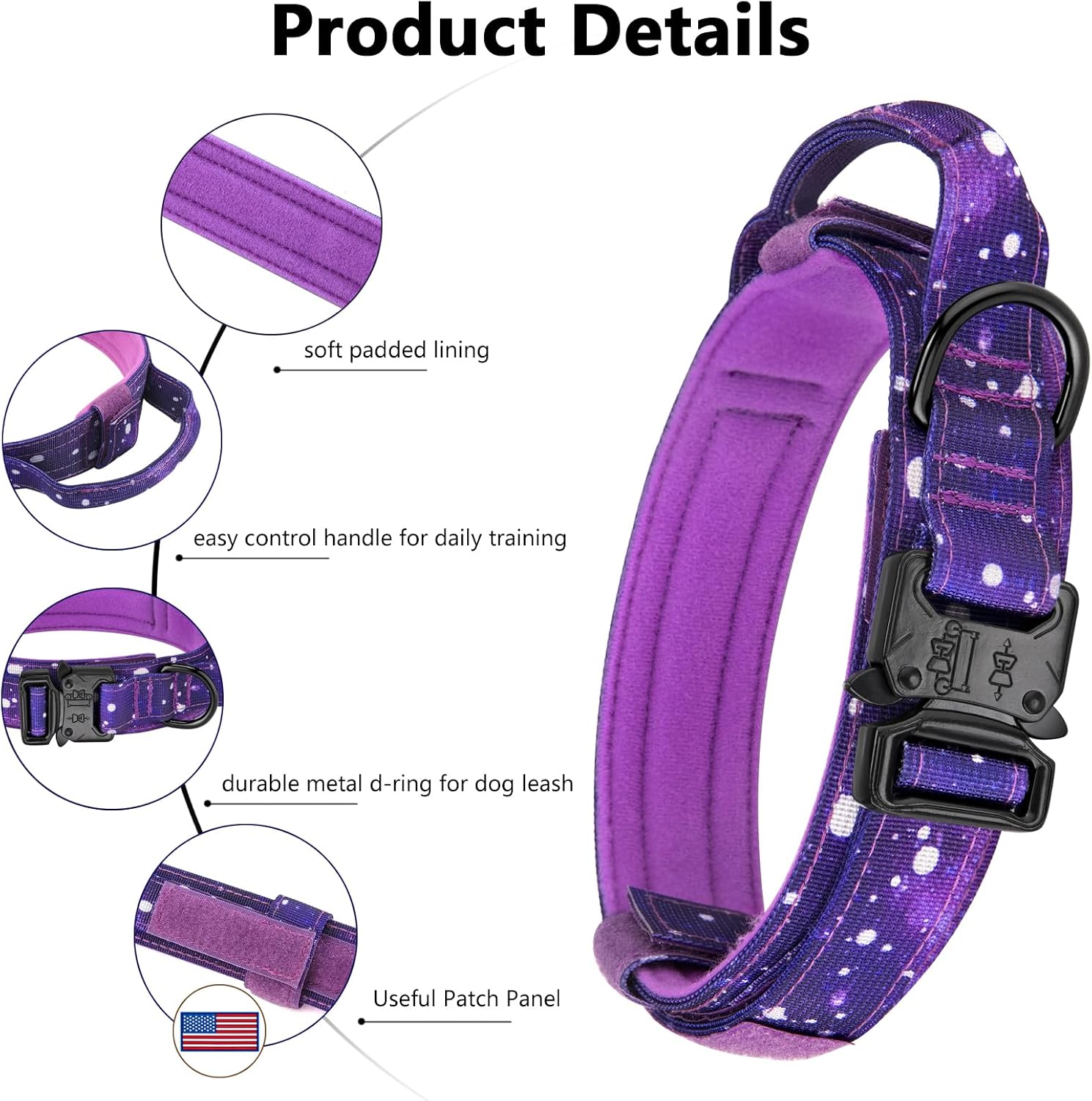 Detalle de DAGANXI Tactical Dog Collar, XXL