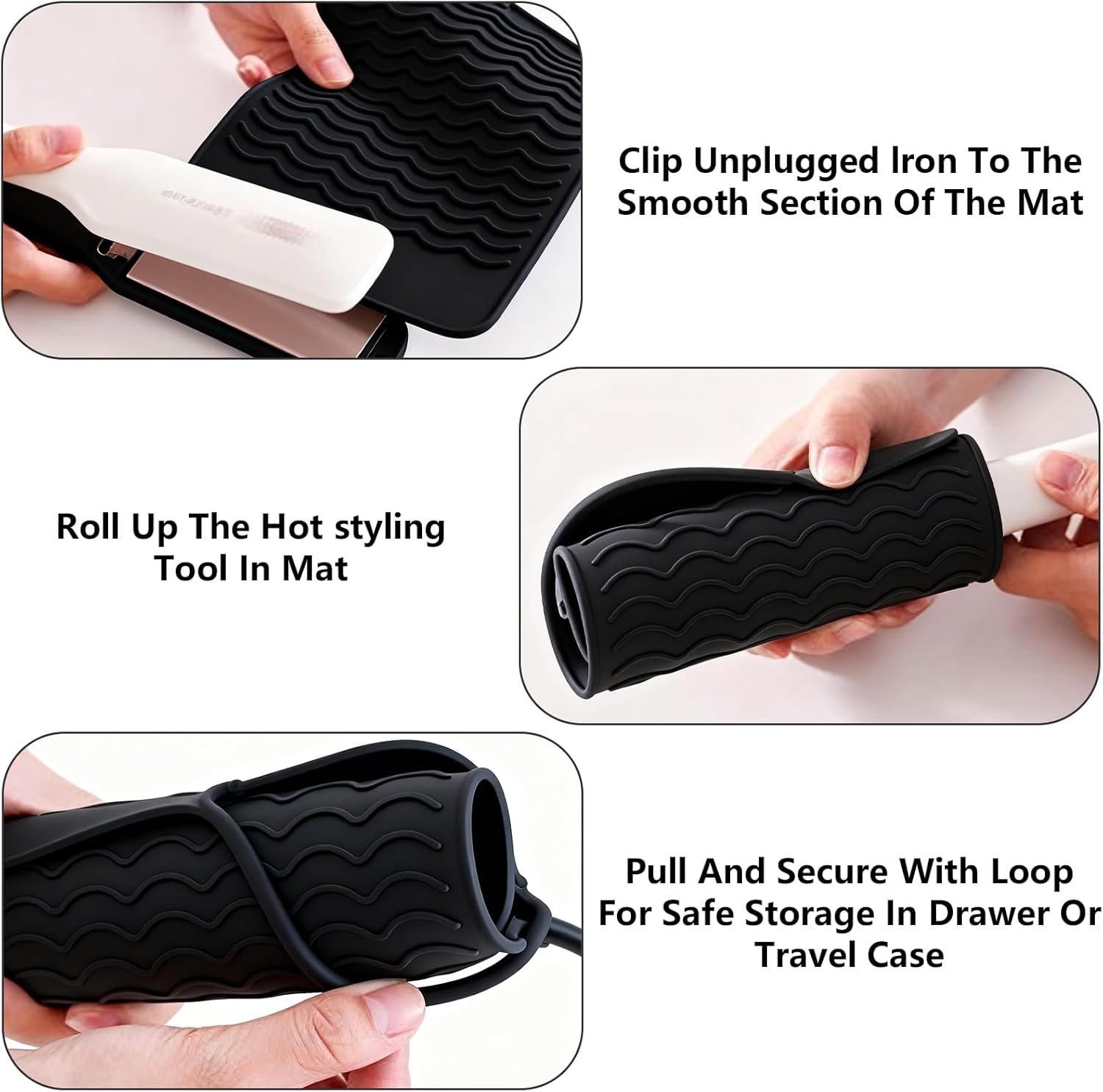 Detalle de Silicone Heat Resistant Mat 21.8 x 16 cm for Straighteners