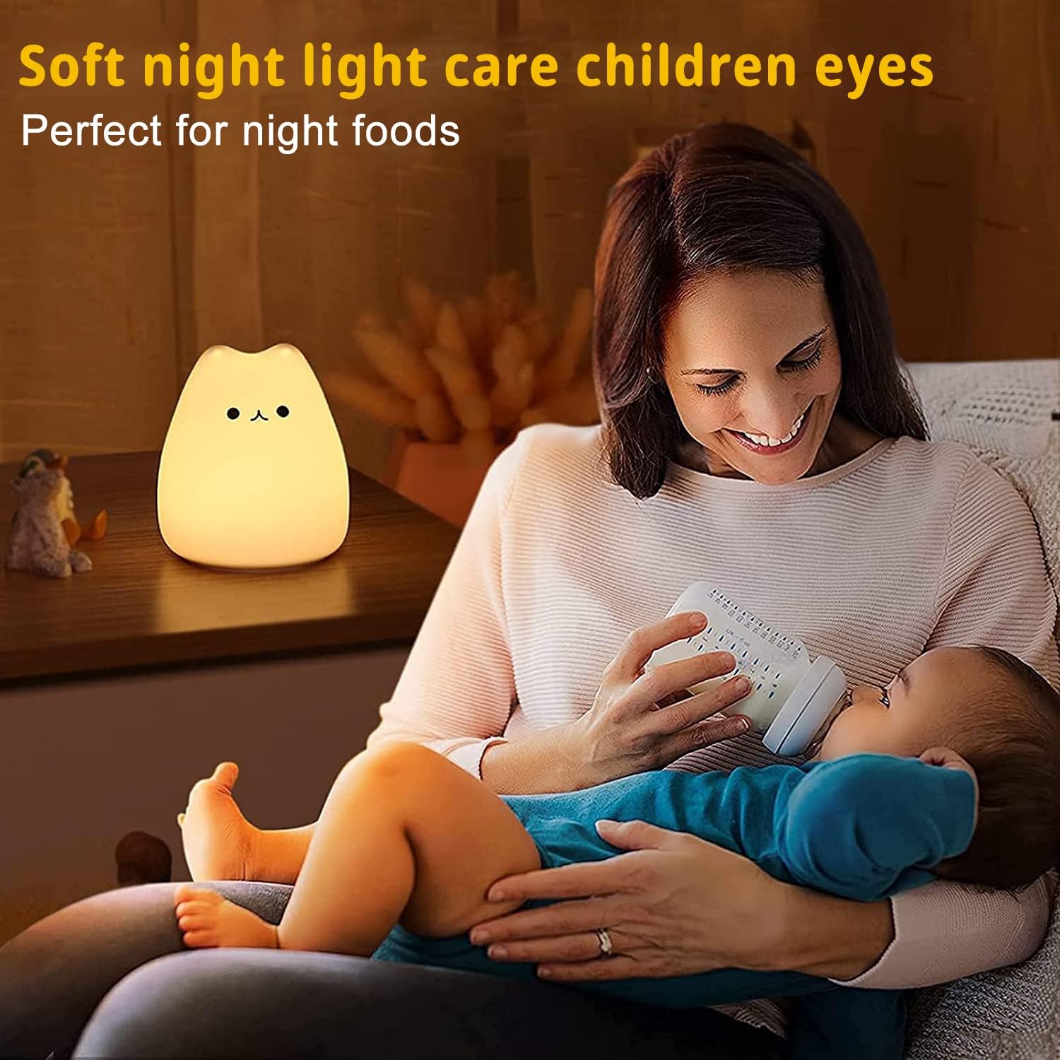 Thumbnail 3 de Lampe de nuit chat en silicone ZKLiLi — veilleuse portable tactile pour chambre d’enfant