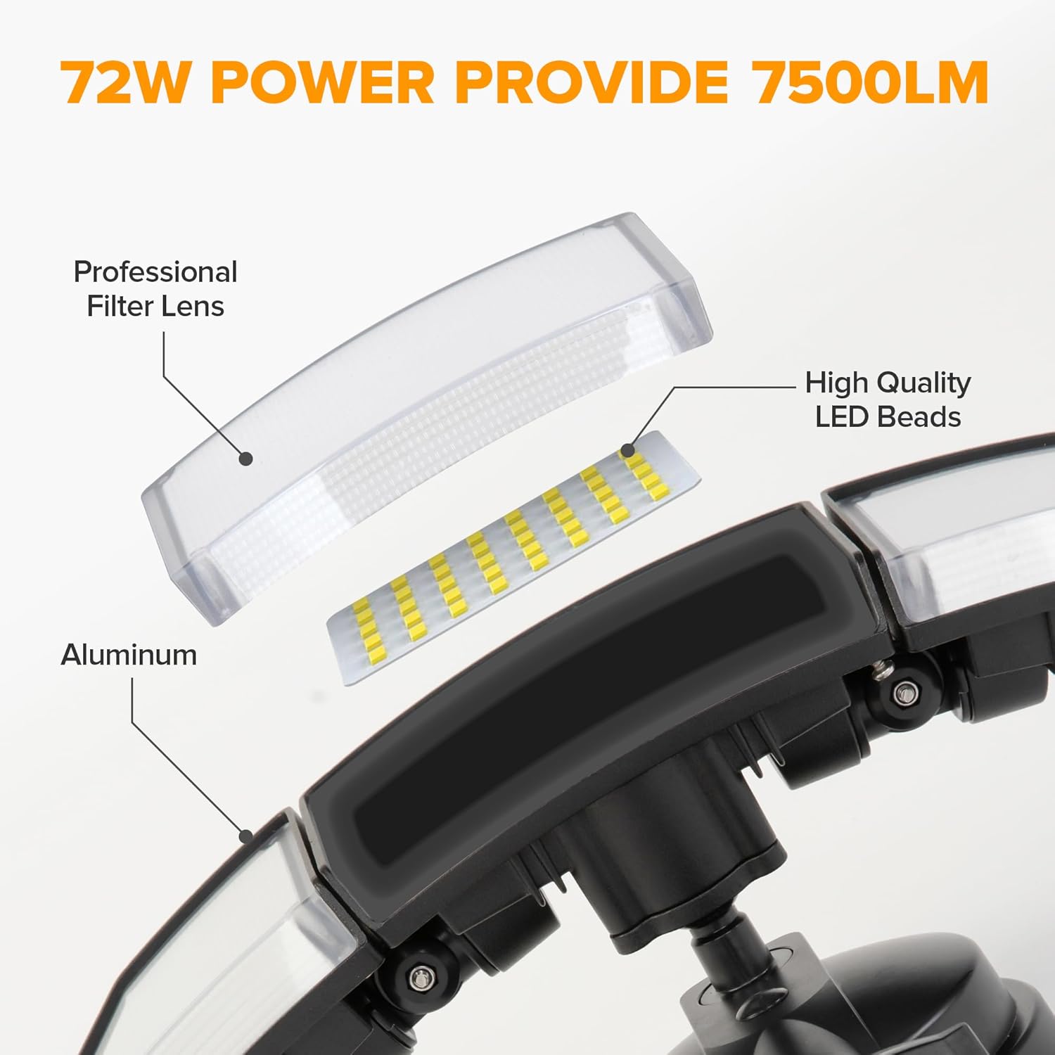 Detalle 2 de LUTEC LED security light 72W