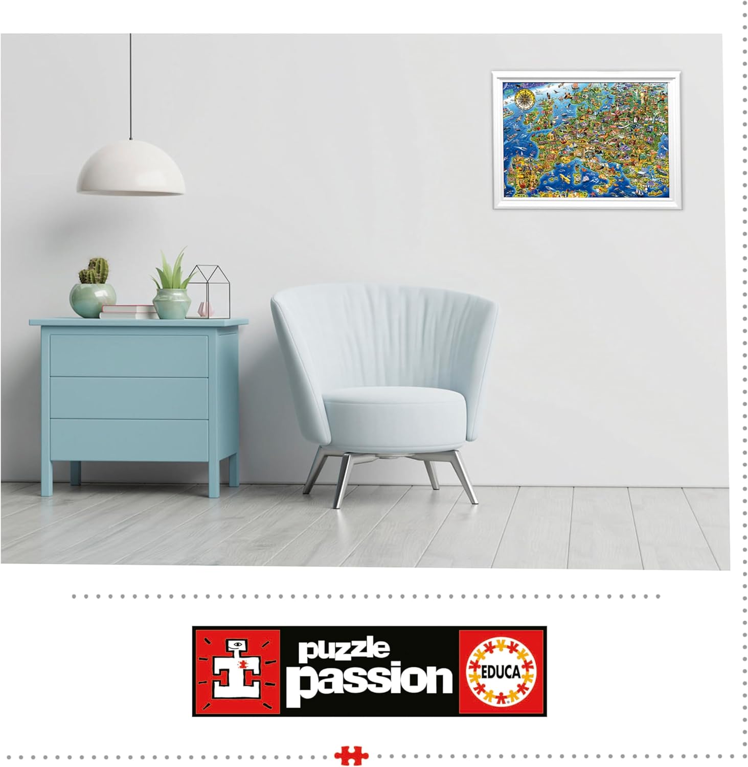 Thumbnail 3 de Puzzle 500 pièces Educa Folle Carte d’Europe — 48 x 34 cm, dès 11 ans