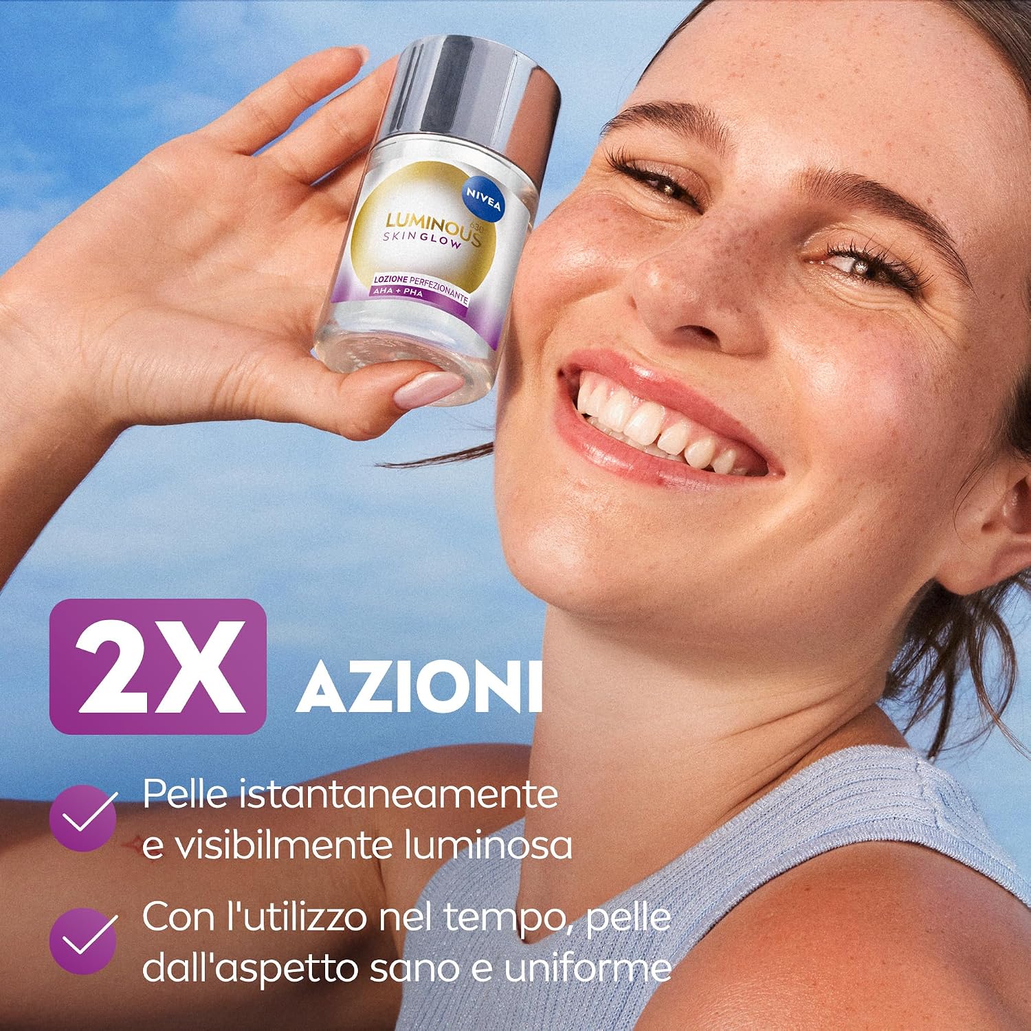 Detalle de NIVEA Luminous630 Skin Glow Lozione Perfezionante viso senza risciacquo, 100 ml