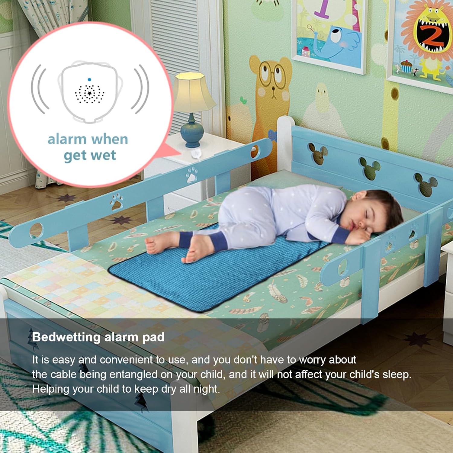 Thumbnail 3 de Bedwetting Alarm Pad for Boys and Girls – USB Rechargeable, Music Optional with Volume Control (Blue)