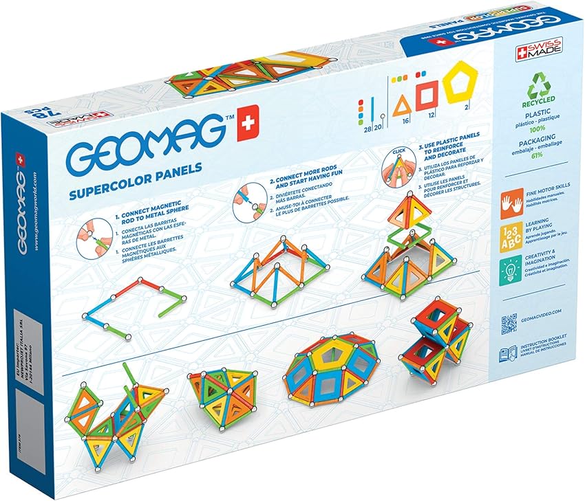 Thumbnail 1 de Geomag Supercolor: Juguete Magnético Verde de Bloques Reciclados 🟢