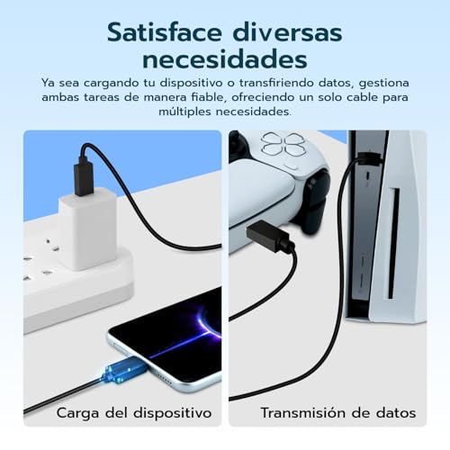 Thumbnail 2 de Tolesum Cable de carga USB-C a USB-C para PS5 y Xbox (3 m) – compatible con DualSense