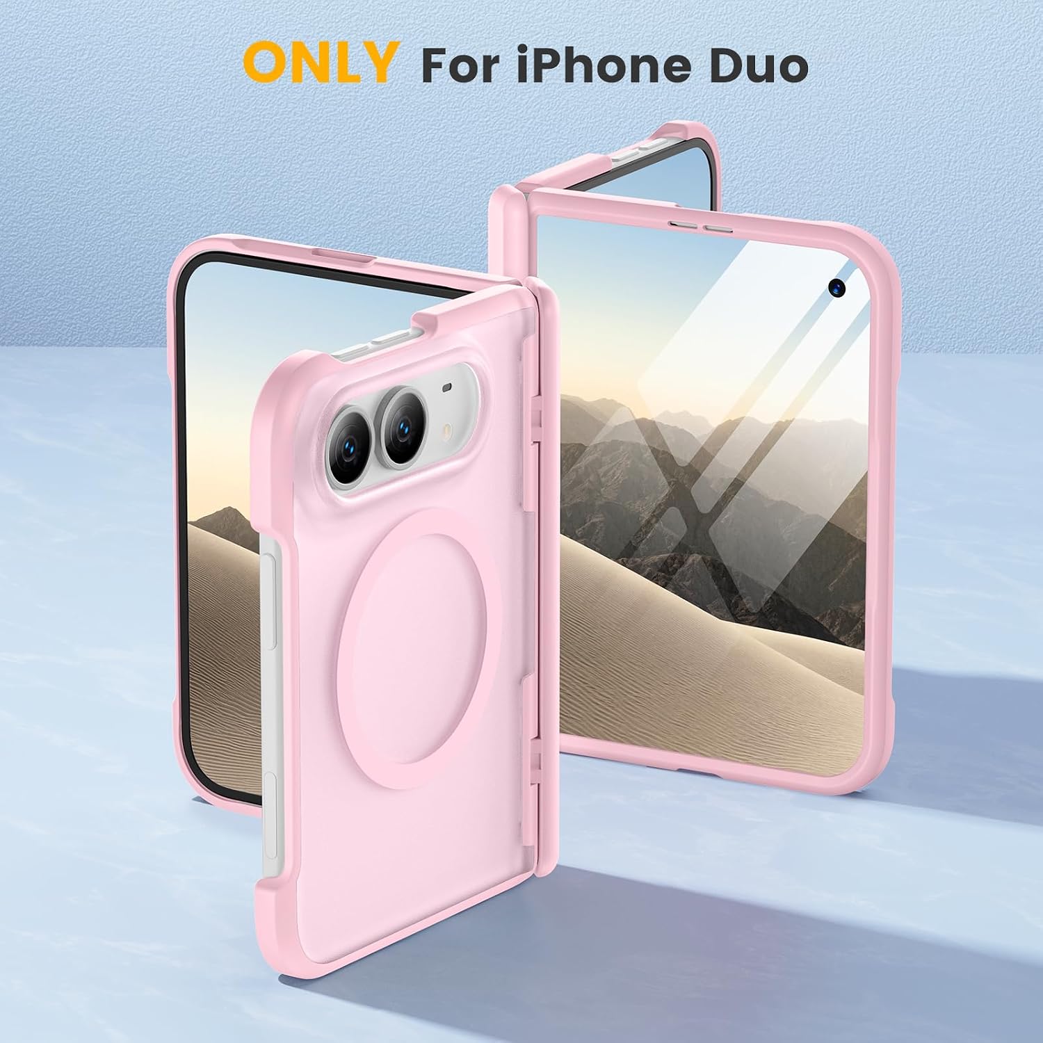 Detalle 2 de Caka iPhone Duo (2026) Magnetic Case with Hinge Protection and 9H Glass