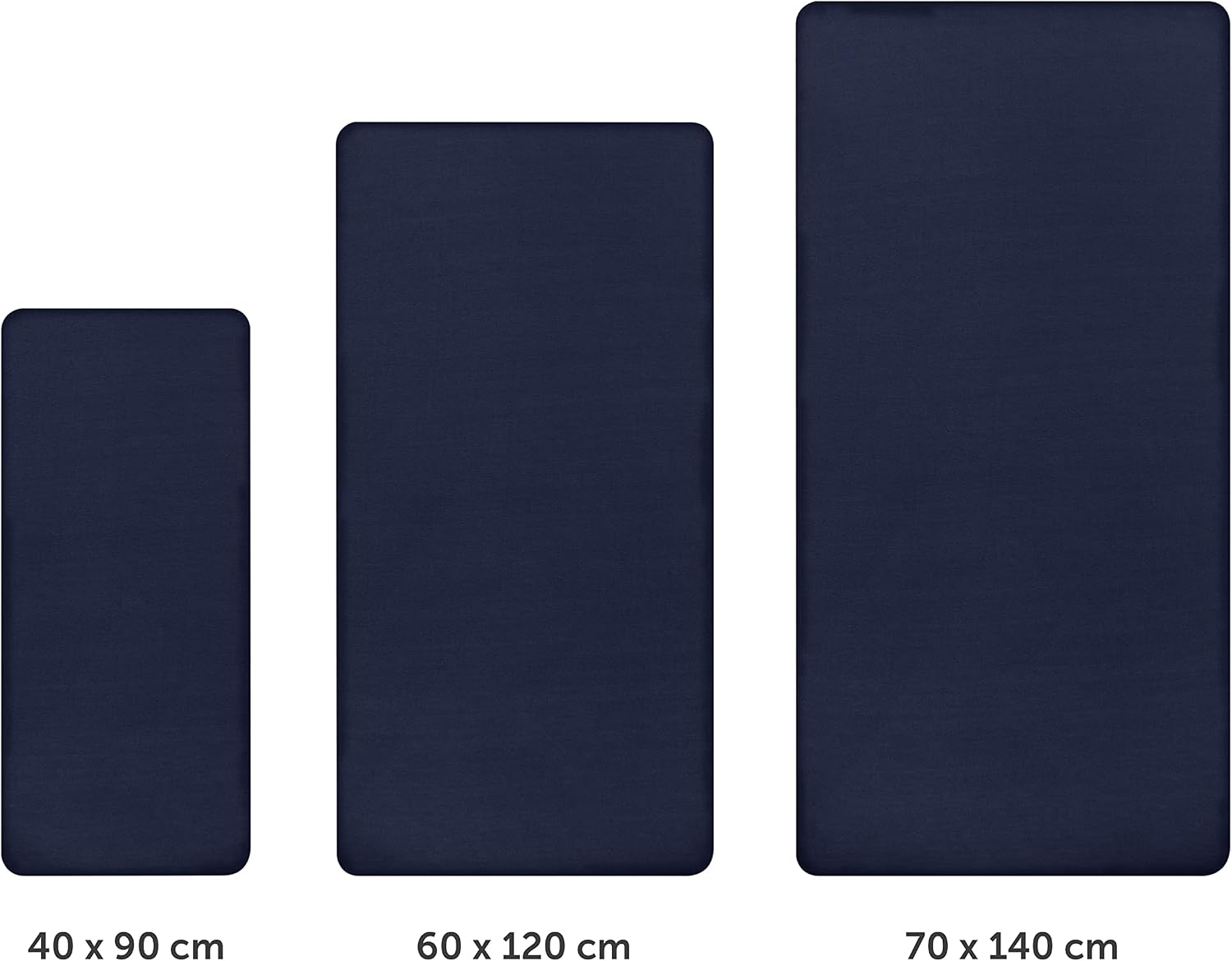 Detalle 2 de Laleni Premium prześcieradło z gumką 40 × 90 cm, bawełniane, niebieskie