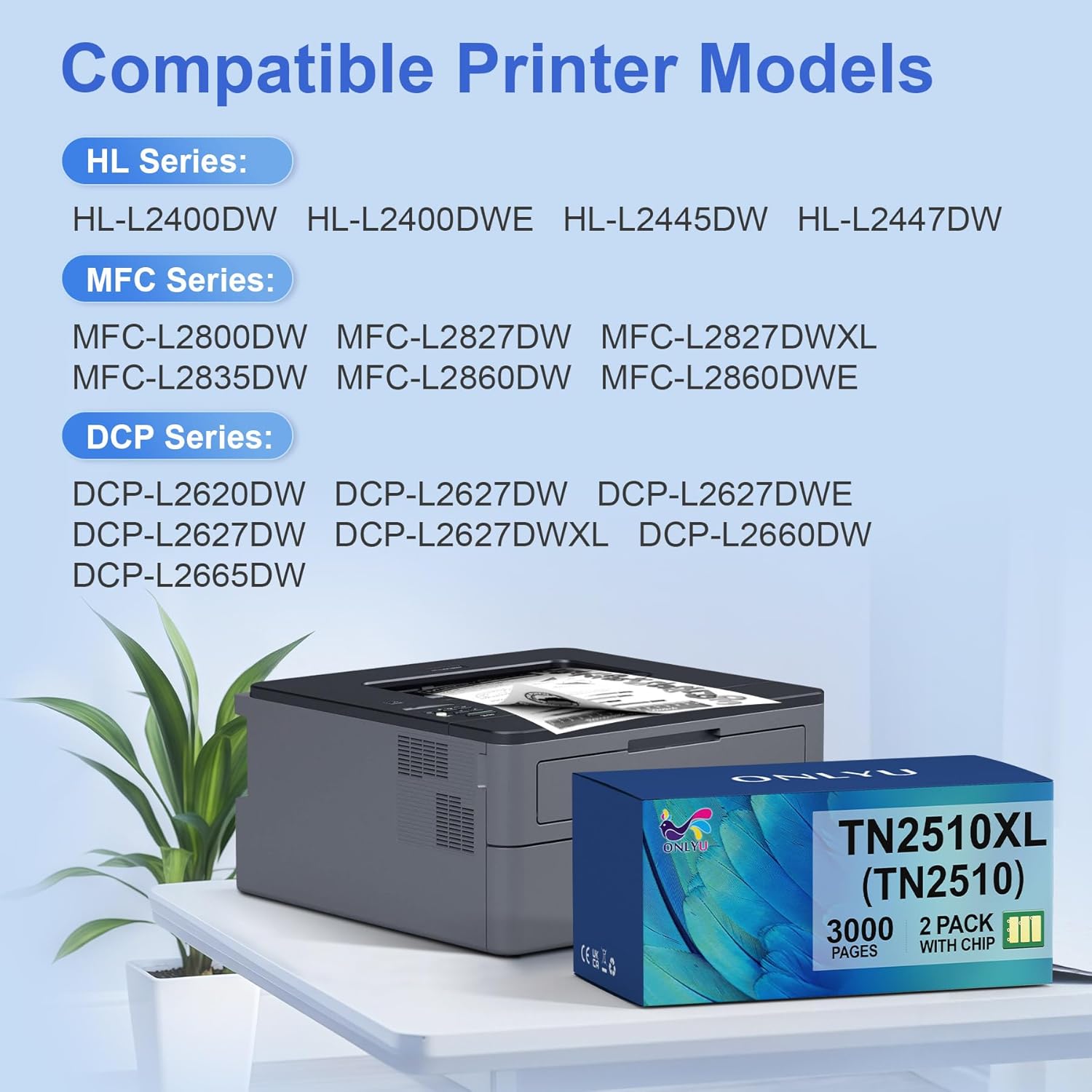 Thumbnail 2 de ONLYU TN2510XL Toner kompatibel Brother HL-L2400DW
