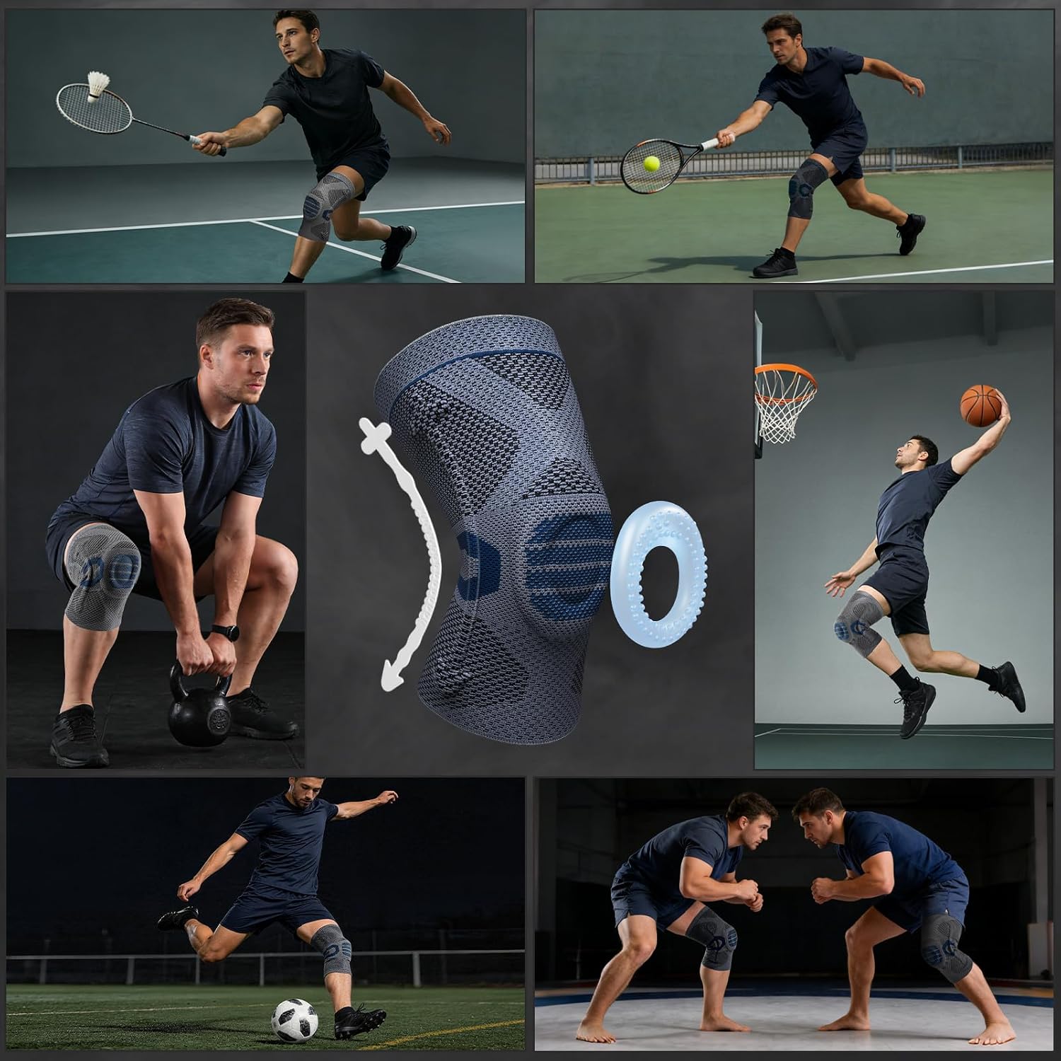 Thumbnail 6 de NEENCA Kb-w-001 Professional Knee Brace with Patella Gel Pad and Side Stabilizers