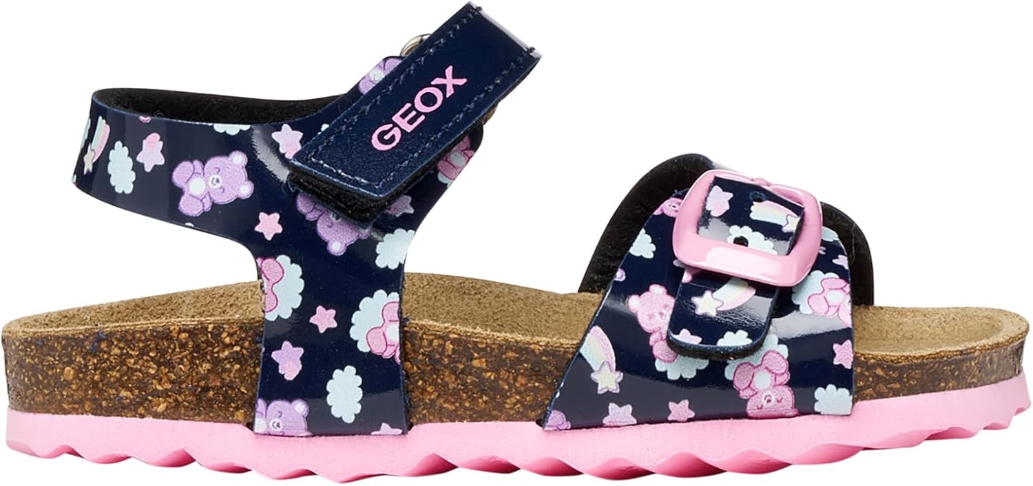 Detalle de Geox Sandali da bambina B CHALKI Girl Navy/Multicolor – comfort traspirante per l’estate della tua piccola