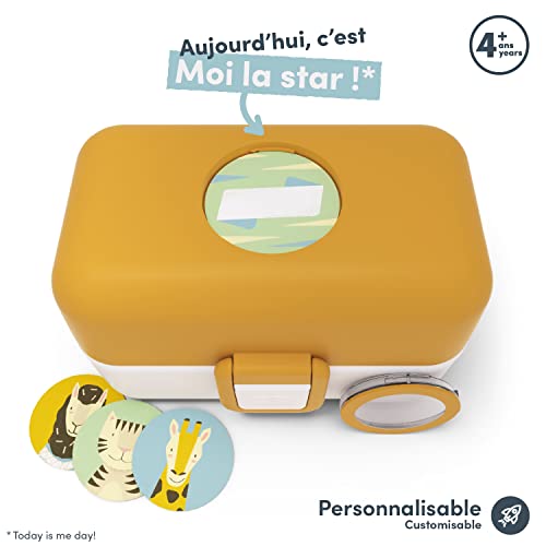 Detalle 2 de monbento MB Tresor Moutarde – boîte repas enfant 3 compartiments ⚙