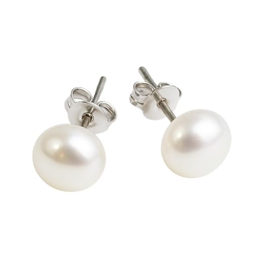 Detalle de Sophia Rose Jewellery Kultivierte Süßwasser AAA Perle Ohrstecker aus Sterlingsilber