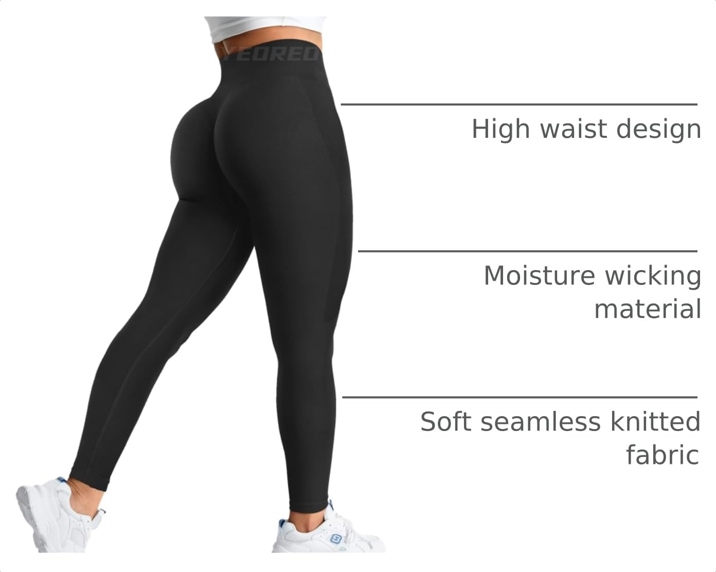 Thumbnail 3 de YEOREO Amplify Seamless Scrunch Leggings for Women (High-Waisted Gym & Workout)