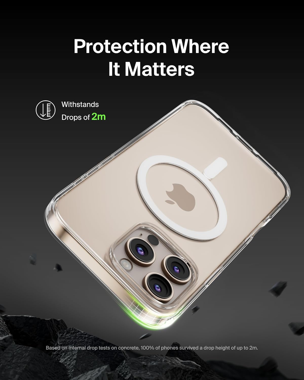 Thumbnail 2 de Belkin SheerForce iPhone 16 Pro Max MagSafe Case (Transparent, Shockproof)