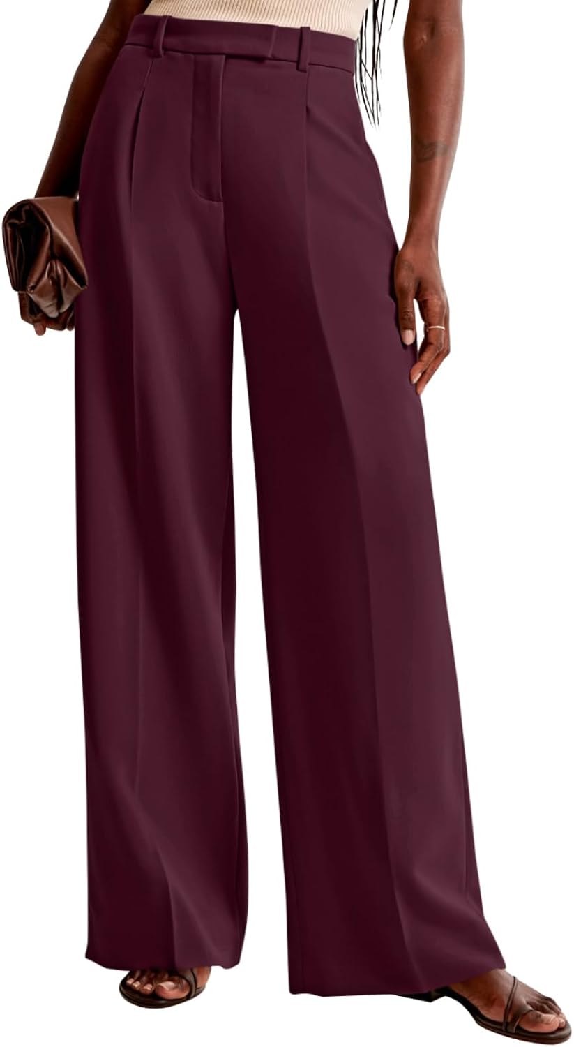 Thumbnail 3 de NIMIN Women's Wide-Leg Work Pants, High-Waisted Palazzo Trousers with Pockets