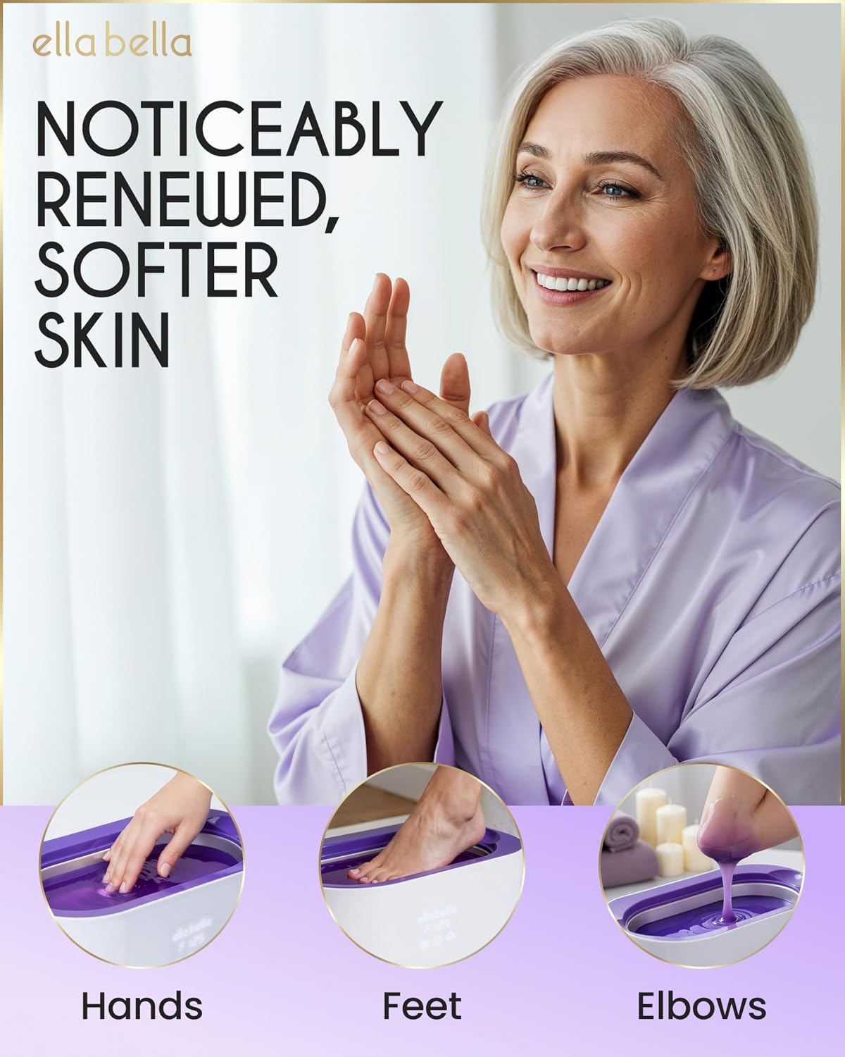 Detalle de ELLA BELLA EB-PWM Paraffin Wax Machine for Hands and Feet, At-Home Kit