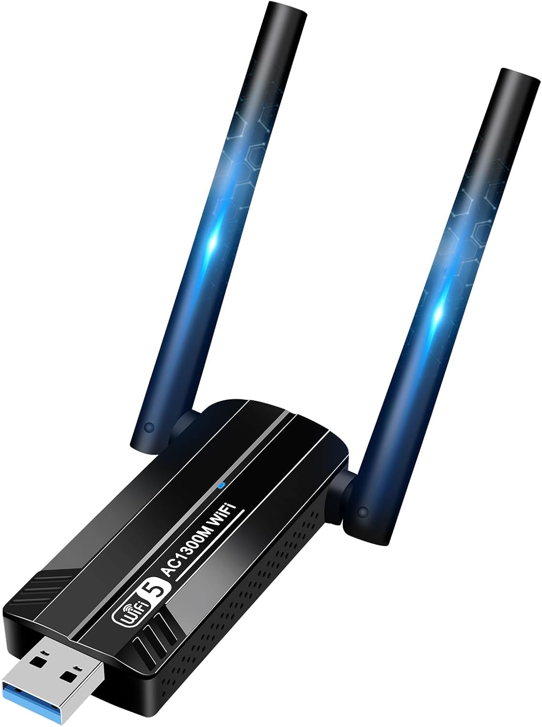 Detalle de Vemfay USB WLAN Stick Adapter – AC1300 Dualband für PC, 867 Mbps (5 GHz) / 400 Mbps (2,4 GHz) mit USB 3.0