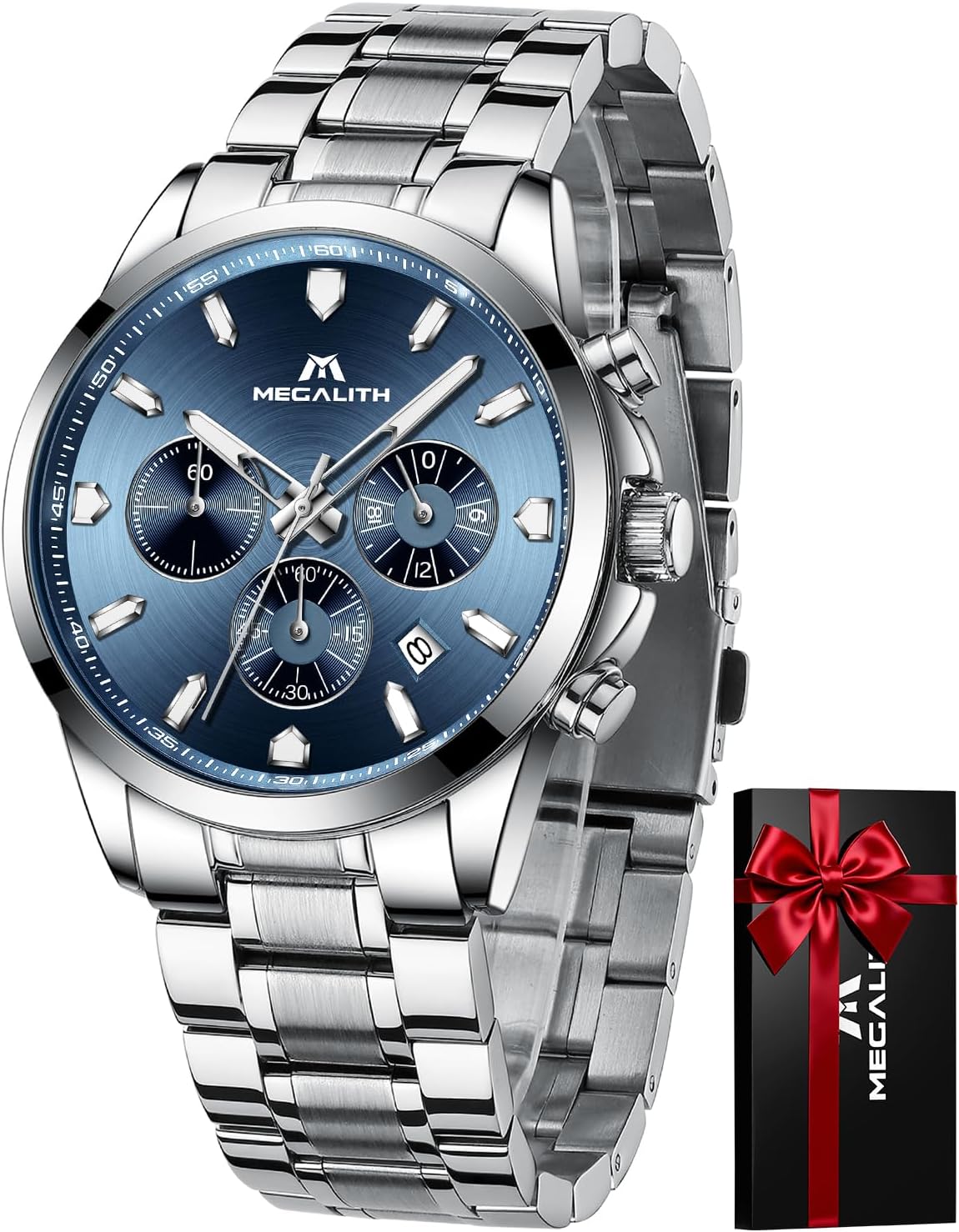 Detalle de MEGALITH Herren Uhr Chronograph 3ATM