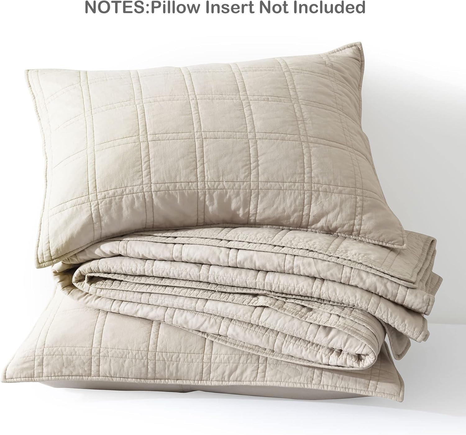Detalle de 100% Cotton Quilt Twin 2-Piece Set, Beige