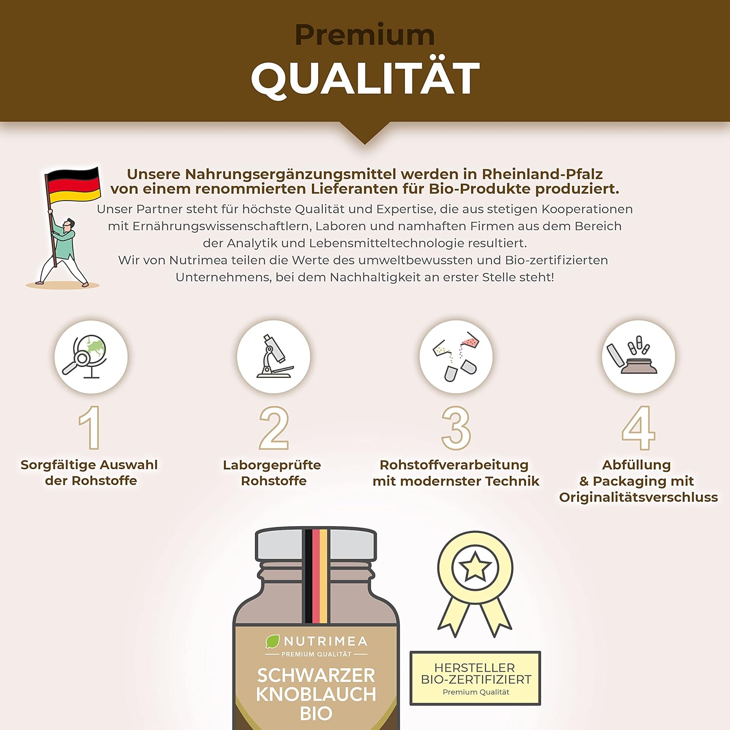 Thumbnail 2 de Nutrimea Schwarzer Knoblauch Bio – Reiner Extrakt fermentiert, hochdosiert in veganen Kapseln