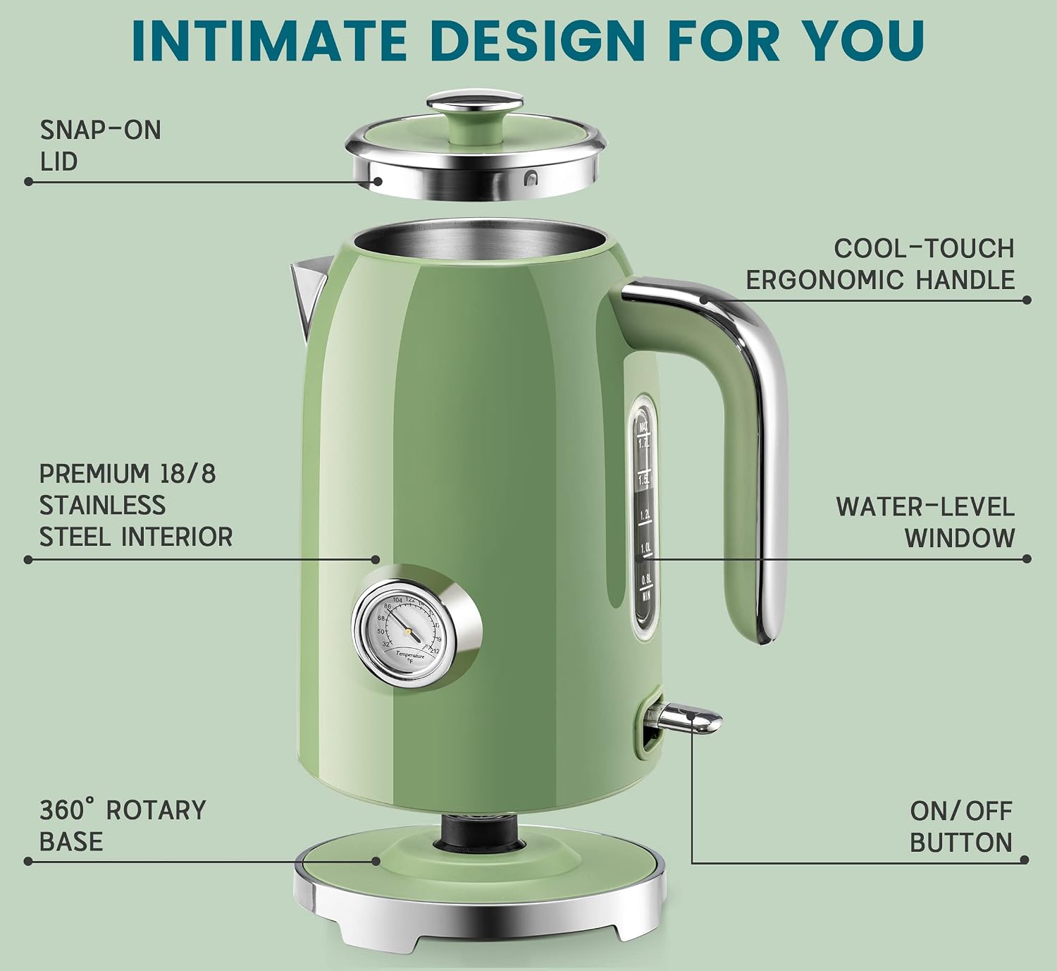 Thumbnail 2 de SUSTEAS Electric Kettle 57oz Fast 1500W