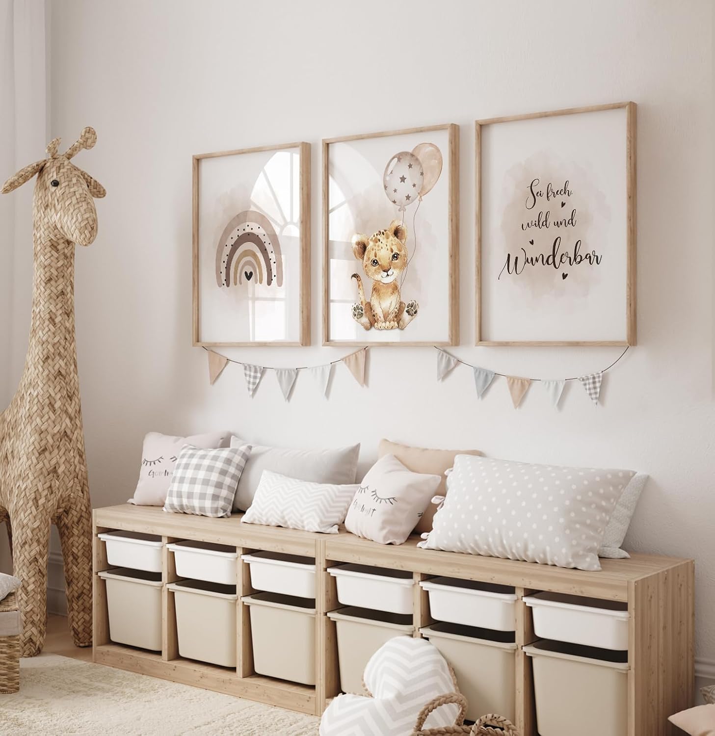 Detalle 2 de artpin Poster Kinderzimmer Safari A4
