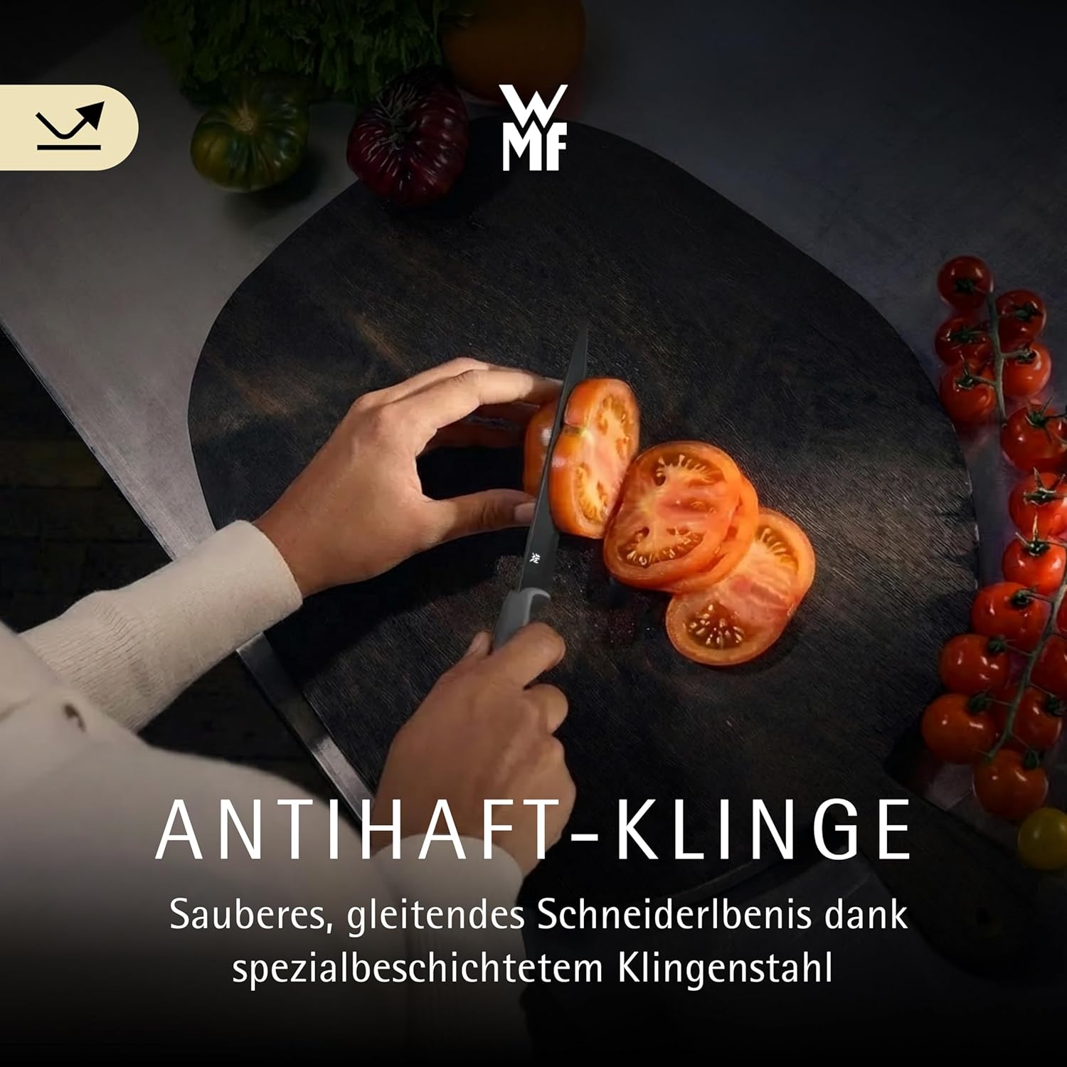 Thumbnail 3 de WMF Touch Messerset (2-teilig) mit Kochmesser & Gemüsemesser – mit Schutzhüllen, Spezialklingenstahl, schwarz