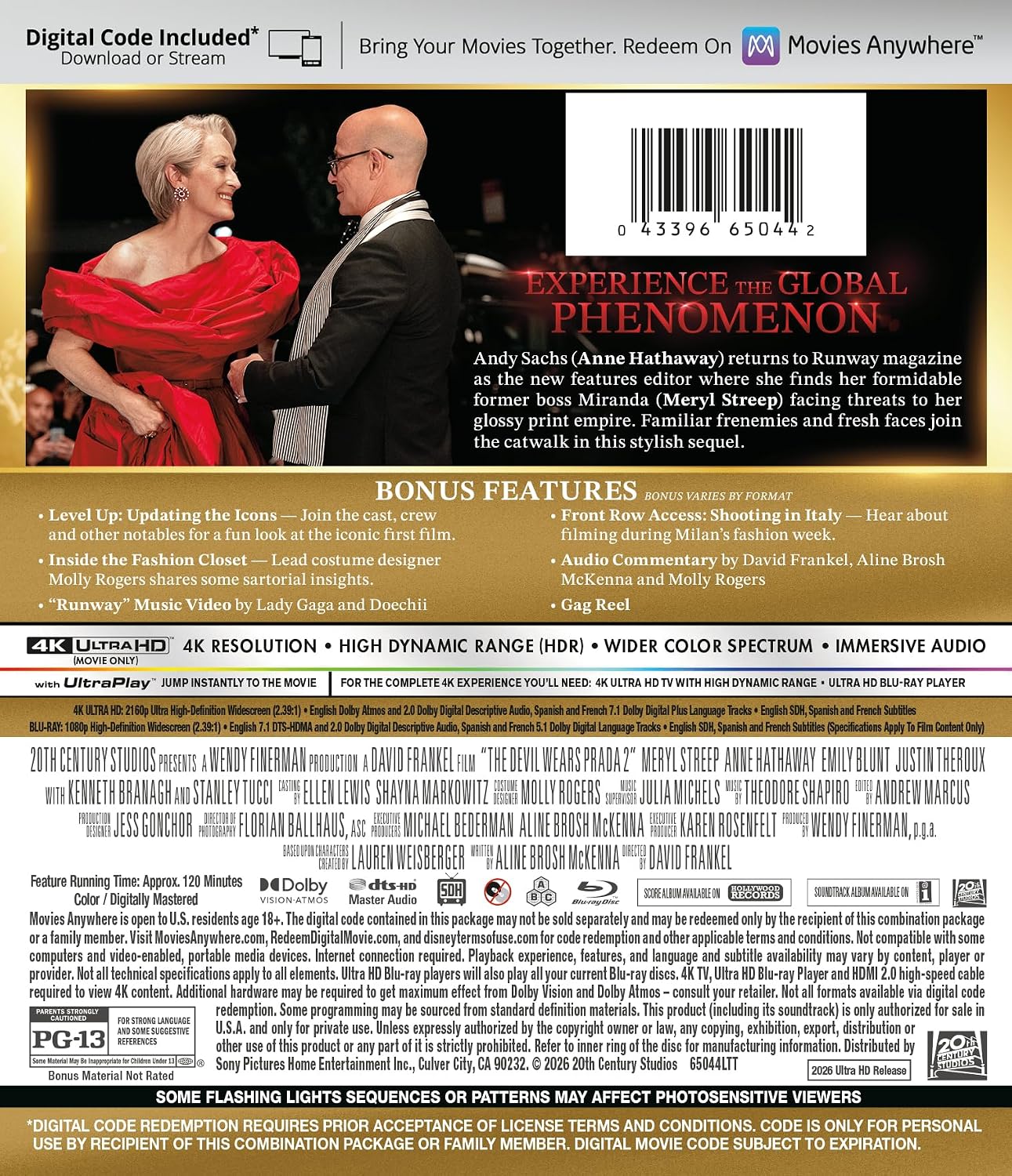 Detalle 2 de The Devil Wears Prada 2: 4K UHD/Blu-ray Combo + Digital