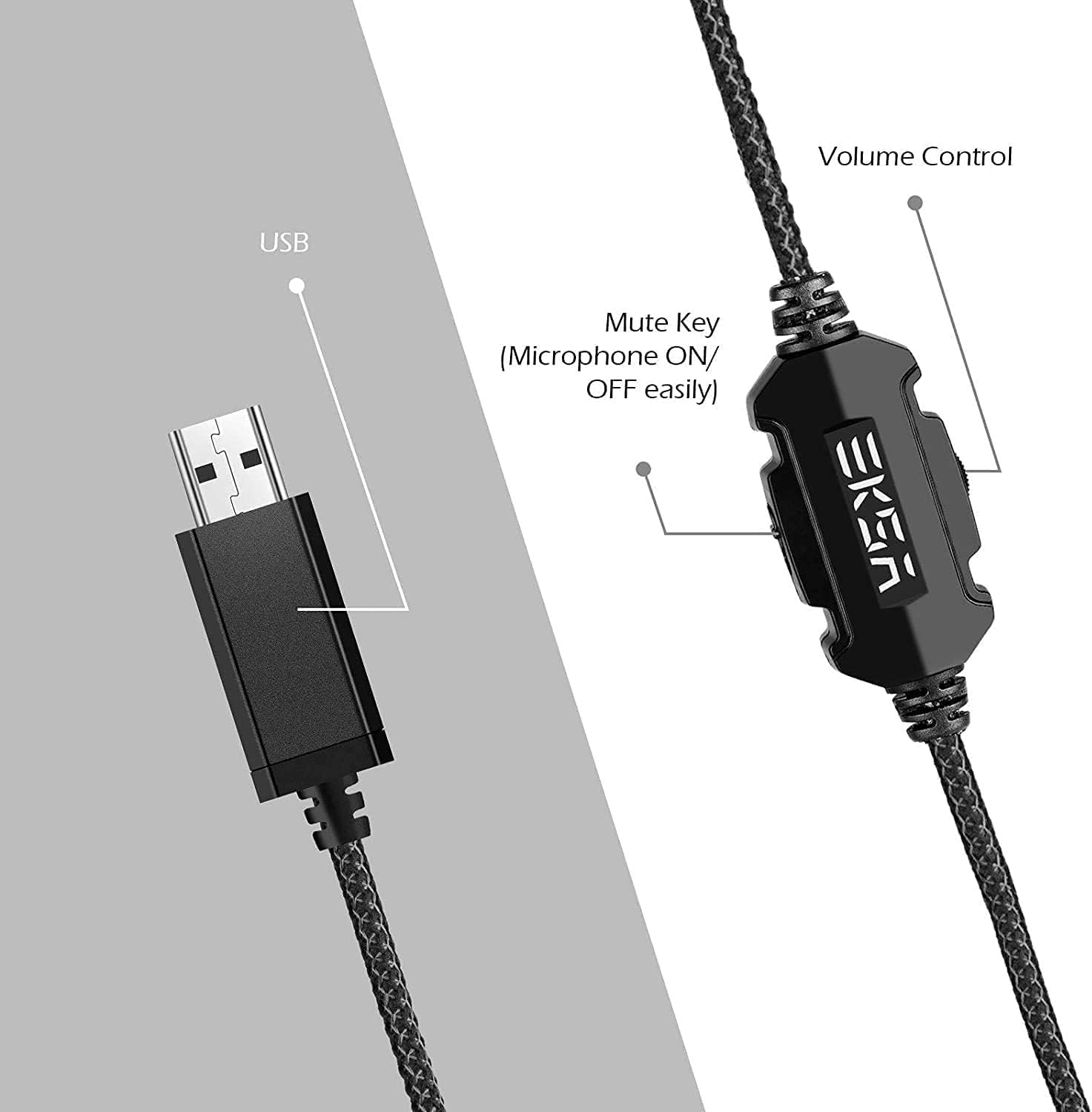 Detalle 2 de EKSA E1000 USB Gaming Headset 7.1