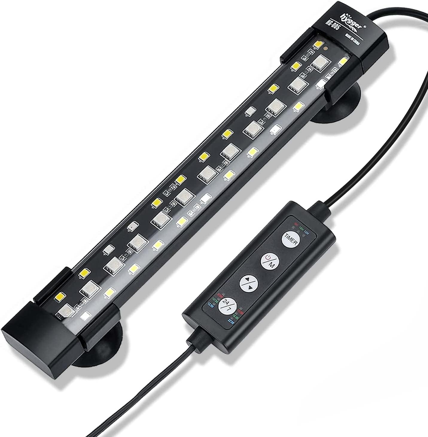 Detalle de hygger HG005 aquariumverlichting met 24/7-modus en 7 lichtkleuren