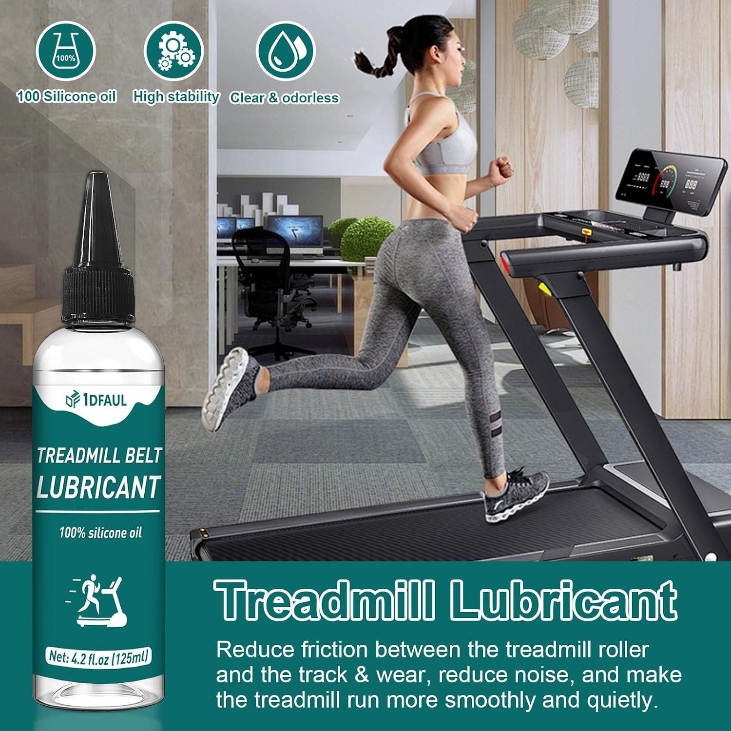 Detalle 2 de 1DFAUL 250 ml Silicone Treadmill Belt Lubricant with Extension Tube