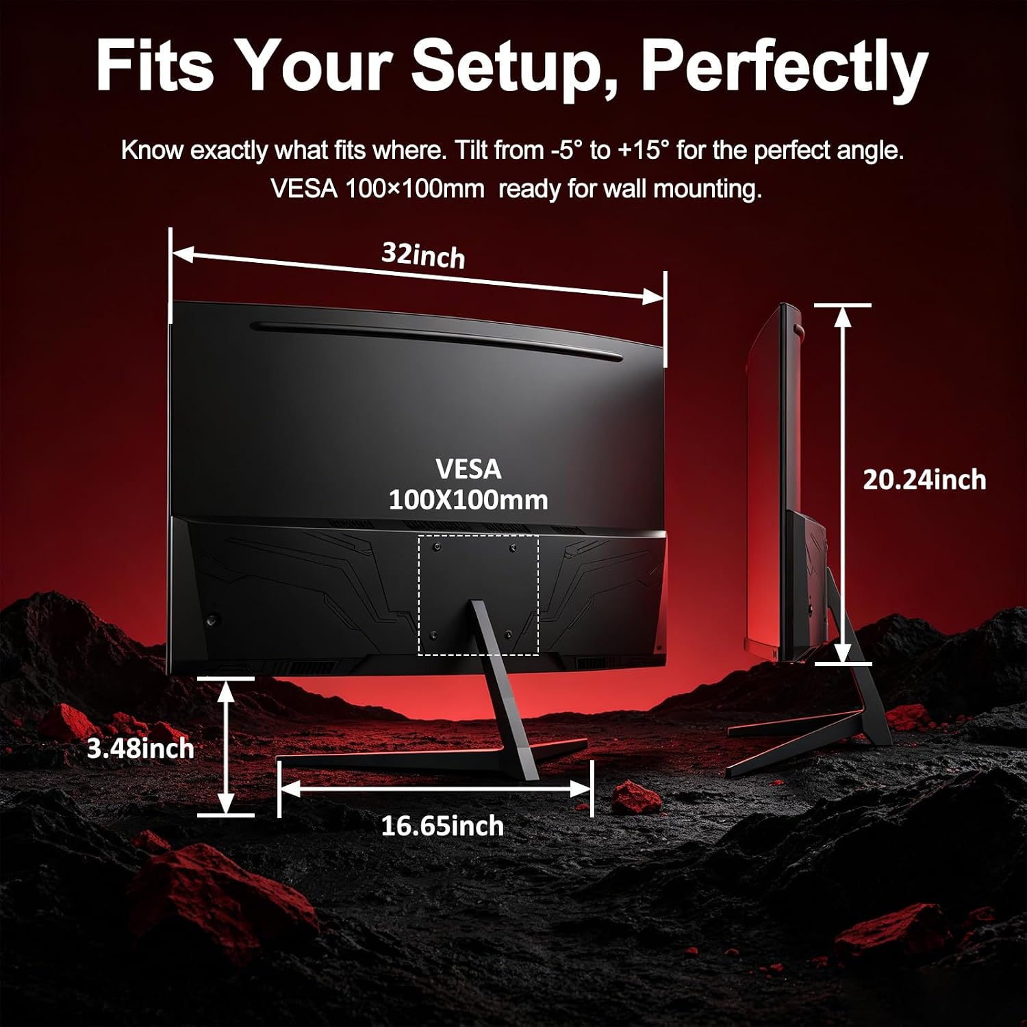 Thumbnail 6 de Gawfolk 32" Curved Gaming Monitor 240Hz (1800R VA, 1080p) with FreeSync & G-Sync