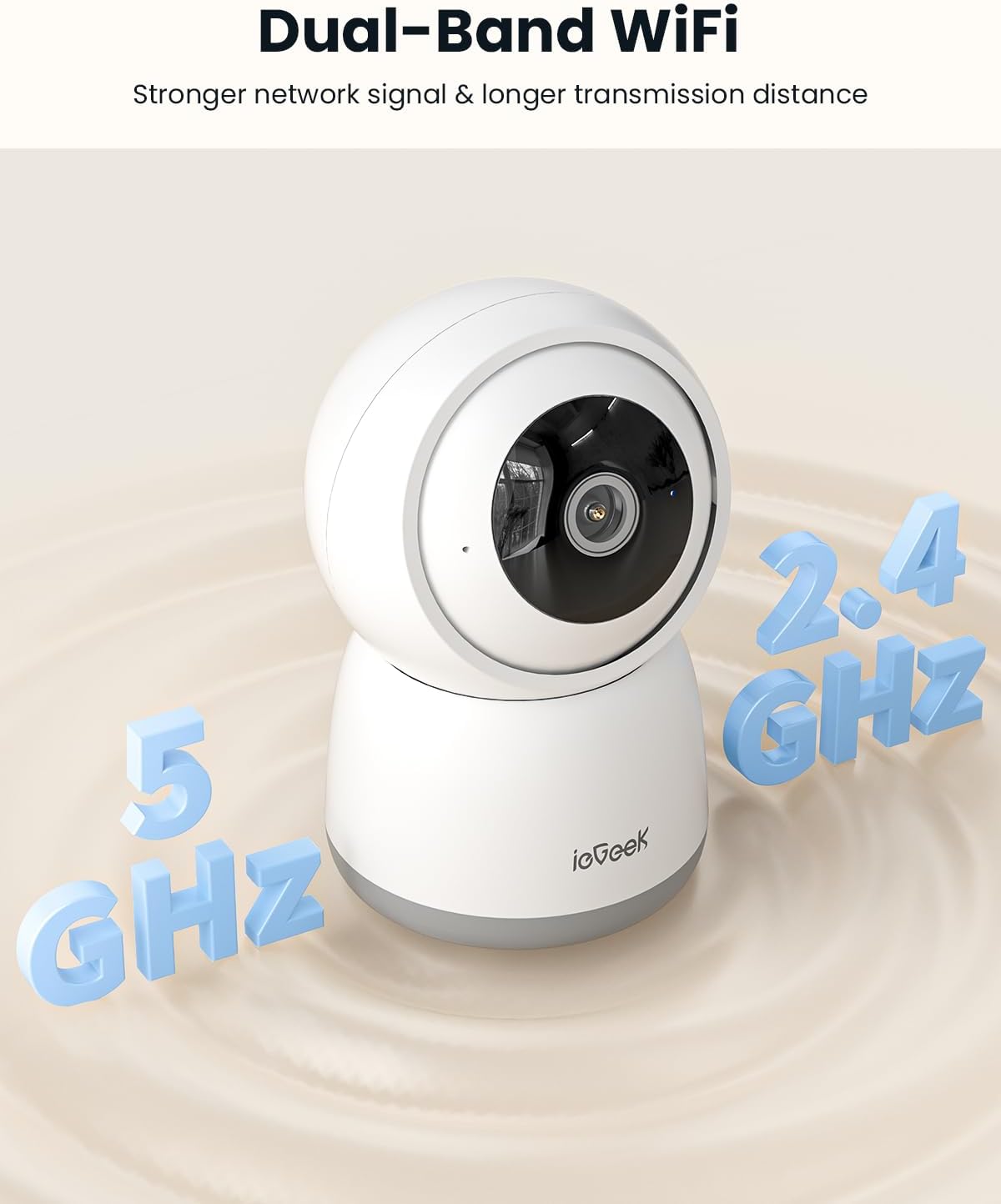 Detalle de ieGeek 2K 3MP indoor camera 2.4/5G WiFi