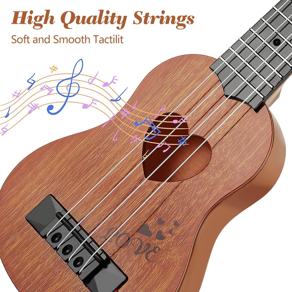 Detalle 2 de TODARRUN Kids Toy Ukulele with 4 Strings 🎸
